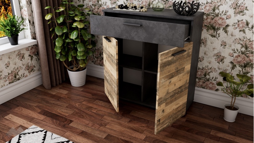 Скрин Стейси светъл олд стайл с матера - изглед 2 - МебелМаг Скрин Стейси светъл олд стайл с матера - изглед 2