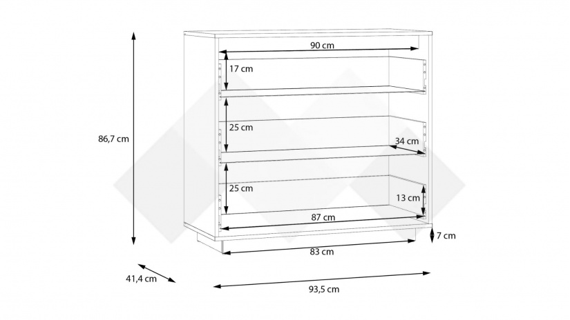 Скрин Тахо пясък - изглед 7 - МебелМаг Скрин Тахо пясък - изглед 7