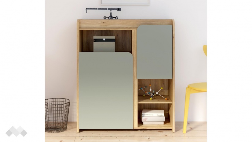 Детски спален комплект Холис Х1 дъб маувела с олив - изглед 5 - МебелМаг Детски спален комплект Холис Х1 дъб маувела с олив - изглед 5