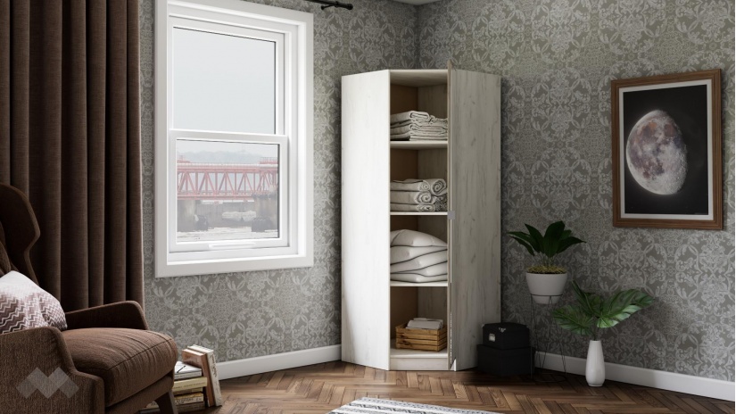 Спален комплект Адам А3 дъб крафт бял - изглед 8 - МебелМаг Спален комплект Адам А3 дъб крафт бял - изглед 8