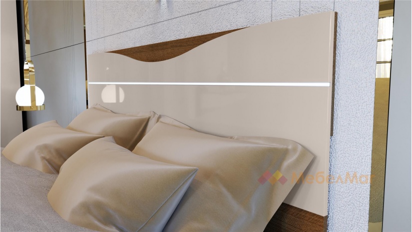 Спален комплект Андора с включен матрак Бонел 160/200 песаро с кашмир гланц - изглед 5