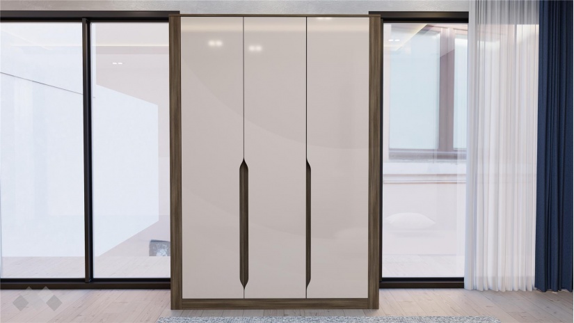 Спален комплект Котанело с включен матрак Бонел 160/200 дъб дилън тъмен с кашмир гланц - изглед 6 - МебелМаг Спален комплект Котанело с включен матрак Бонел 160/200 дъб дилън тъмен с кашмир гланц - изглед 6