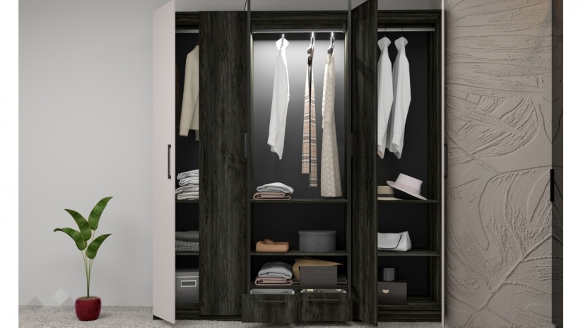 Спален комплект Лондон дъб герано с кашмир - изглед 7 - МебелМаг Спален комплект Лондон дъб герано с кашмир - изглед 7