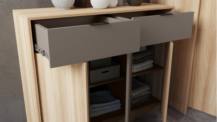 Спален комплект Опиум с включен матрак Бонел 160/200 блонд сърфейс с лате - изглед 14 - МебелМаг Спален комплект Опиум с включен матрак Бонел 160/200 блонд сърфейс с лате - изглед 14