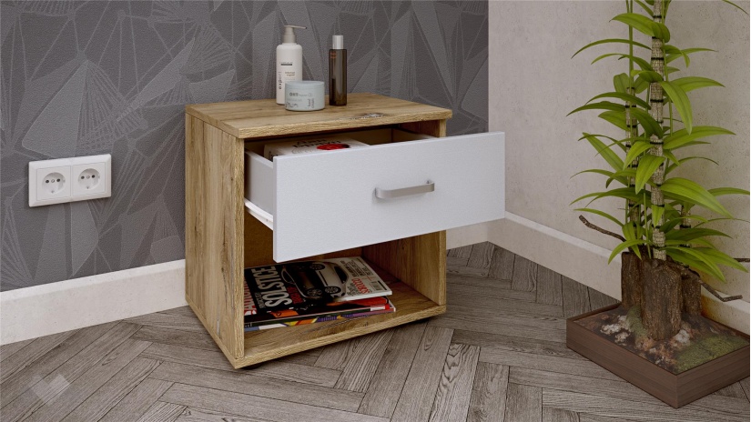 Спален комплект Селтик С1 келтски дъб със светло сиво - изглед 5