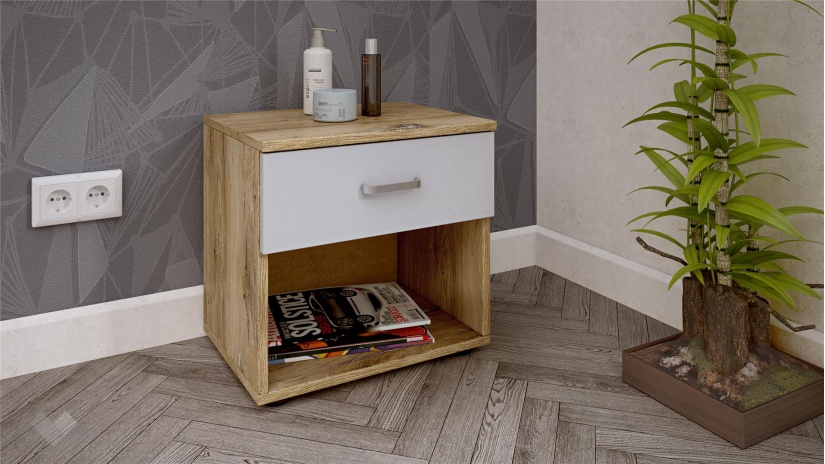 Спален комплект Селтик С1 келтски дъб със светло сиво - изглед 4