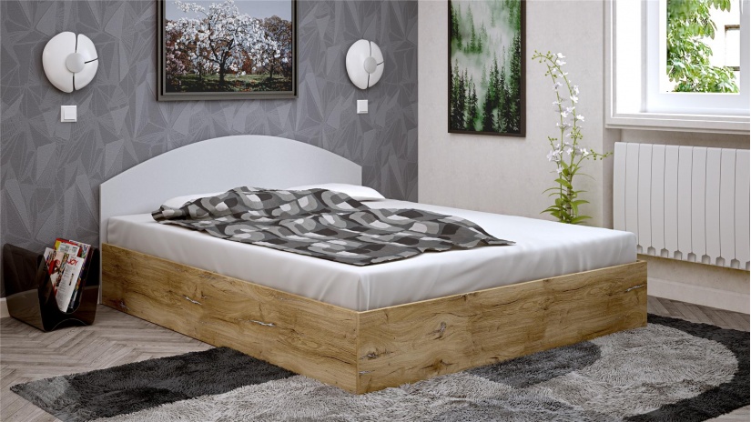 Спален комплект Селтик С1 келтски дъб със светло сиво - изглед 3