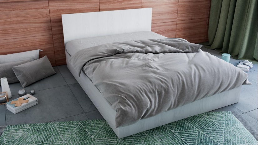 Спалня 144/190 Арго с включен матрак Бонел 144/190 бял фладер - изглед 1