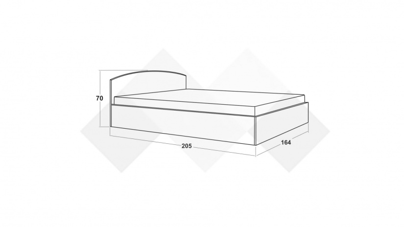 Спалня 160/200 Галати с включен матрак Бонел 160/200 дъб вотан светъл с антрацит - изглед 3 - МебелМаг Спалня 160/200 Галати с включен матрак Бонел 160/200 дъб вотан светъл с антрацит - изглед 3