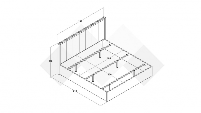Спалня 180/200 Ривас дафне - изглед 2 - МебелМаг Спалня 180/200 Ривас дафне - изглед 2