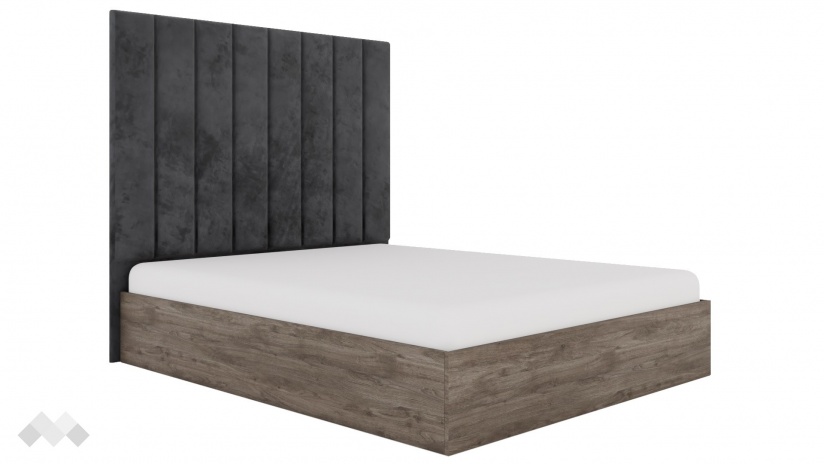 Спалня 160/200 Комо орех селект тъмен - изглед 1 - МебелМаг Спалня 160/200 Комо орех селект тъмен - изглед 1