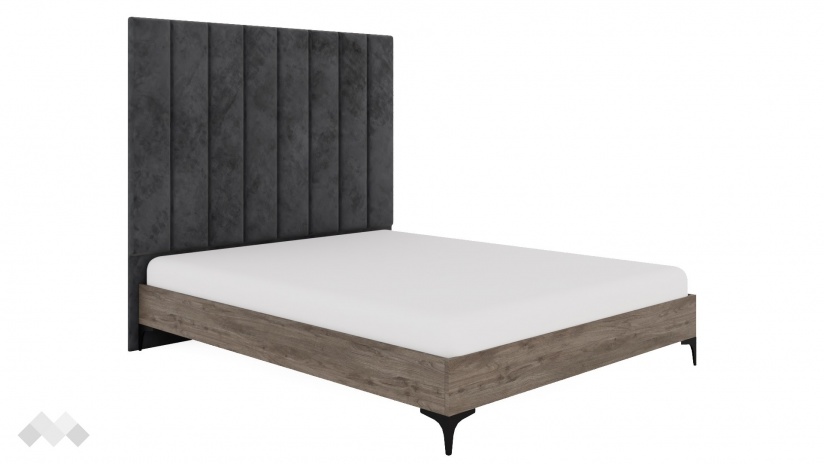 Спалня 160/200 Комо орех селект тъмен - изглед 1 - МебелМаг Спалня 160/200 Комо орех селект тъмен - изглед 1