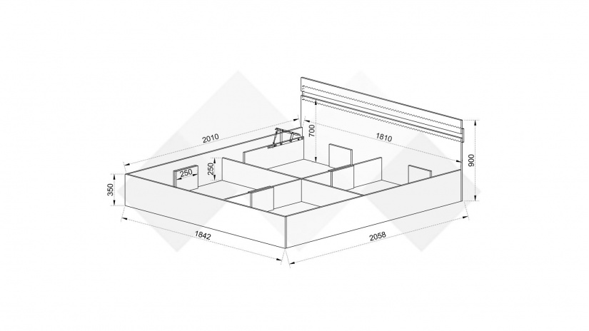 Спалня 180/200 Синтия сонома арвен с бял гланц - изглед 3 - МебелМаг Спалня 180/200 Синтия сонома арвен с бял гланц - изглед 3