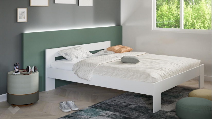 Спалня 180/200 Виндук с включен матрак Бонел 180/200 бял - изглед 1 - МебелМаг Спалня 180/200 Виндук с включен матрак Бонел 180/200 бял - изглед 1