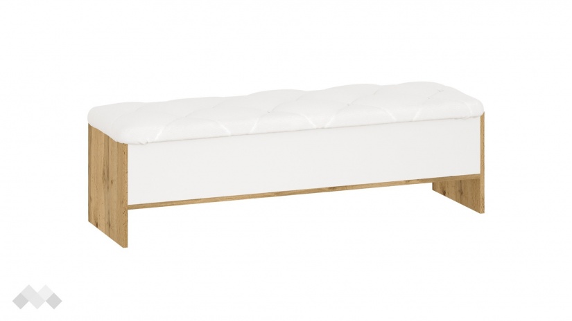 Ракла Моник златен дъб с бяло - изглед 2 - МебелМаг Ракла Моник златен дъб с бяло - изглед 2