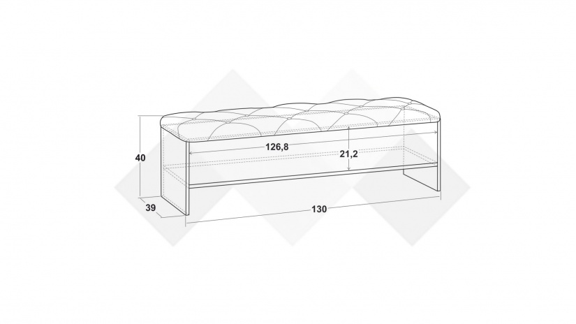 Ракла Моник златен дъб с бяло - изглед 3 - МебелМаг Ракла Моник златен дъб с бяло - изглед 3