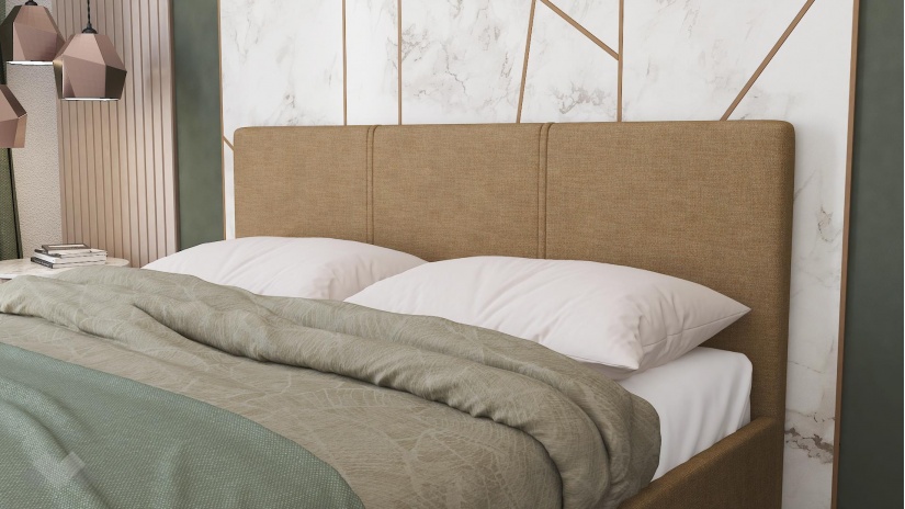Тапицирана спалня 160/200 Алекса с включен матрак Бонел 160/200 бежов - изглед 5