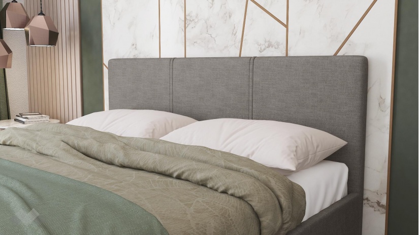 Тапицирана спалня 160/200 Алекса с включен матрак Бонел 160/200 сив - изглед 5 - МебелМаг Тапицирана спалня 160/200 Алекса с включен матрак Бонел 160/200 сив - изглед 5