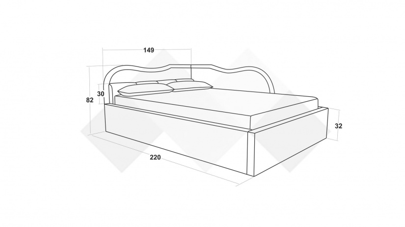 Тапицирана спалня 140/200 Андреа с включен матрак Бонел 140/200 горчица - изглед 4 - МебелМаг Тапицирана спалня 140/200 Андреа с включен матрак Бонел 140/200 горчица - изглед 4