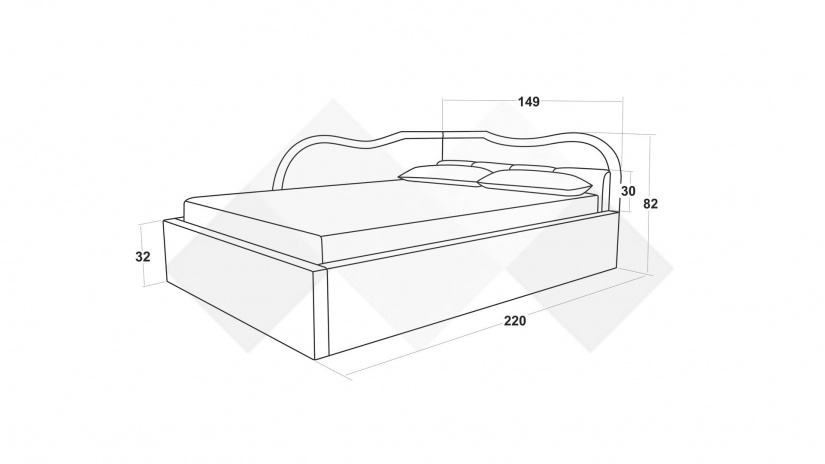 Тапицирана спалня 140/200 Андреа с включен матрак Бонел 140/200 горчица - изглед 4 - МебелМаг Тапицирана спалня 140/200 Андреа с включен матрак Бонел 140/200 горчица - изглед 4