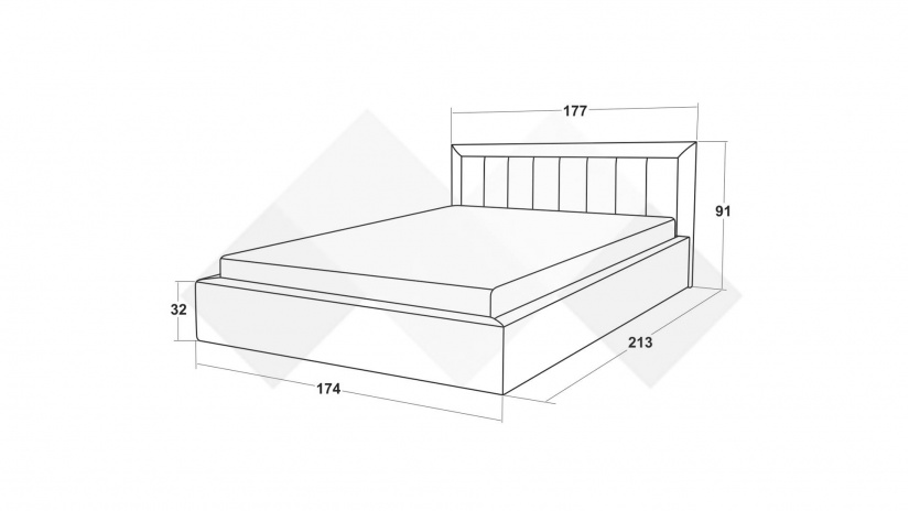 Тапицирана спалня 160/200 Бори с включен матрак Бонел 160/200 син - изглед 3 - МебелМаг Тапицирана спалня 160/200 Бори с включен матрак Бонел 160/200 син - изглед 3