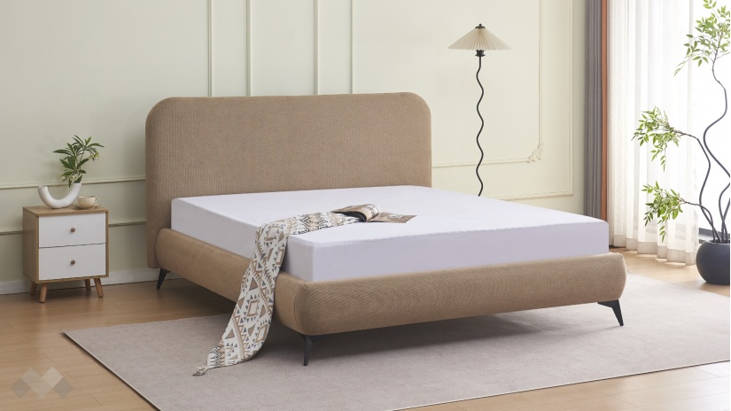 Тапицирана спалня 160/200 Елван с включен матрак Sleep Nuvia 160/200 бежов - изглед 1