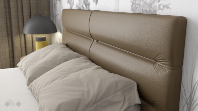 Тапицирана спалня 160/200 Ивалина с включен матрак Бонел 160/200 капучино - изглед 3 - МебелМаг Тапицирана спалня 160/200 Ивалина с включен матрак Бонел 160/200 капучино - изглед 3