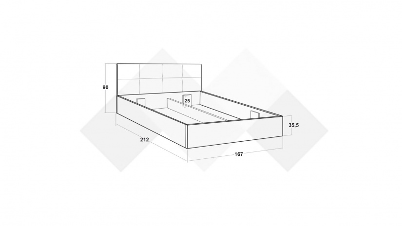 Тапицирана спалня 160/200 Камил с включен матрак Бонел 160/200 бежов - изглед 6 - МебелМаг Тапицирана спалня 160/200 Камил с включен матрак Бонел 160/200 бежов - изглед 6
