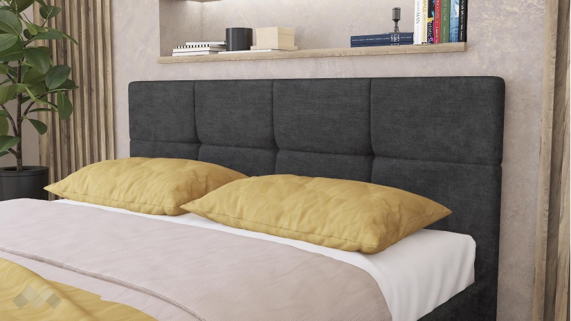 Тапицирана спалня 160/200 Камил с включен матрак Бонел 160/200 графит - изглед 5 - МебелМаг Тапицирана спалня 160/200 Камил с включен матрак Бонел 160/200 графит - изглед 5