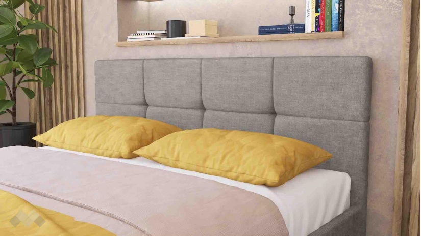 Тапицирана спалня 160/200 Камил с включен матрак Бонел 160/200 сив - изглед 5 - МебелМаг Тапицирана спалня 160/200 Камил с включен матрак Бонел 160/200 сив - изглед 5