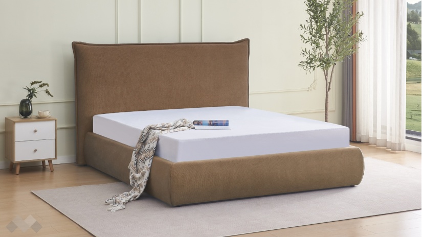 Тапицирана спалня 160/200 Намира с включен матрак Sleep Nuvia 160/200 кафяв - изглед 1