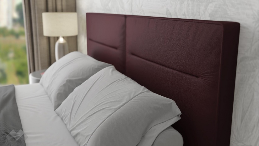 Тапицирана спалня 160/200 Никол с включен матрак Бонел 160/200 бордо - изглед 3 - МебелМаг Тапицирана спалня 160/200 Никол с включен матрак Бонел 160/200 бордо - изглед 3