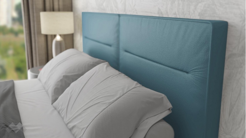 Тапицирана спалня 160/200 Никол с включен матрак Бонел 160/200 небесно синя - изглед 3 - МебелМаг Тапицирана спалня 160/200 Никол с включен матрак Бонел 160/200 небесно синя - изглед 3