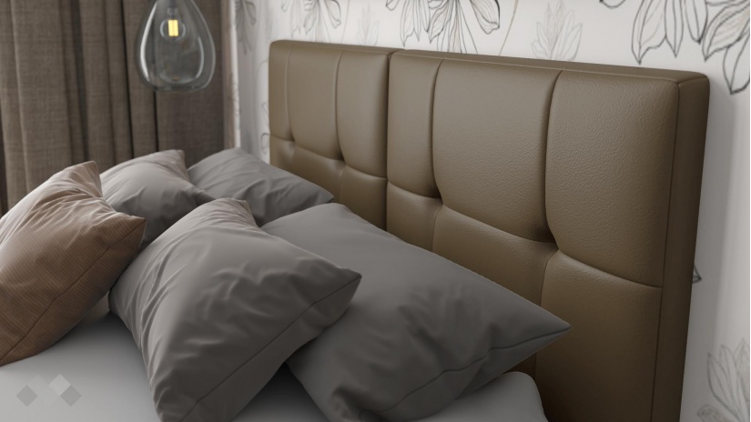 Тапицирана спалня 160/200 Ния с включен матрак Бонел 160/200 капучино - изглед 3 - МебелМаг Тапицирана спалня 160/200 Ния с включен матрак Бонел 160/200 капучино - изглед 3