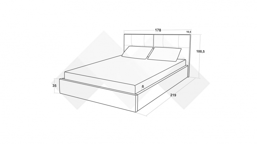 Тапицирана спалня 160/200 Ния с включен матрак Бонел 160/200 зелен - изглед 4 - МебелМаг Тапицирана спалня 160/200 Ния с включен матрак Бонел 160/200 зелен - изглед 4