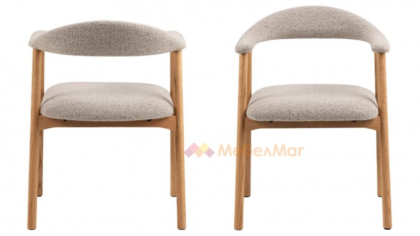 Трапезен стол Аделия светло кафяв - изглед 2 - МебелМаг Трапезен стол Аделия светло кафяв - изглед 2