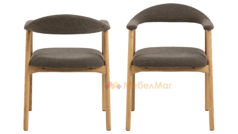 Трапезен стол Аделия тъмно кафяв - изглед 2 - МебелМаг Трапезен стол Аделия тъмно кафяв - изглед 2