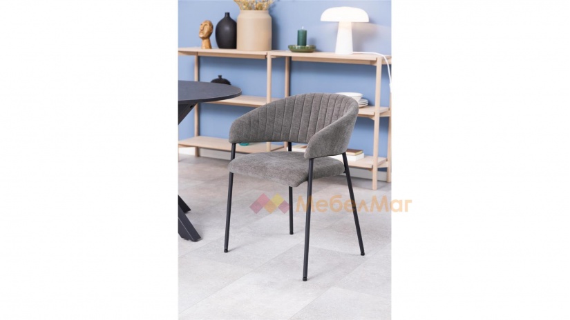 Трапезен стол Ансора сив - изглед 4 - МебелМаг Трапезен стол Ансора сив - изглед 4