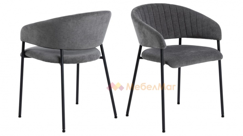 Трапезен стол Ансора сив - изглед 1 - МебелМаг Трапезен стол Ансора сив - изглед 1