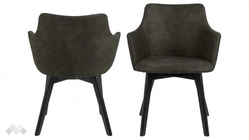 Трапезен стол Бенавио маслено зелен - изглед 1 - МебелМаг Трапезен стол Бенавио маслено зелен - изглед 1