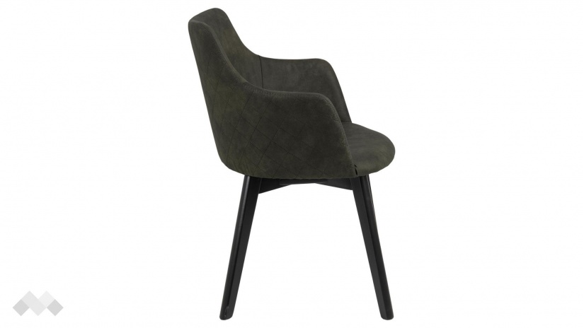 Трапезен стол Бенавио маслено зелен - изглед 3 - МебелМаг Трапезен стол Бенавио маслено зелен - изглед 3