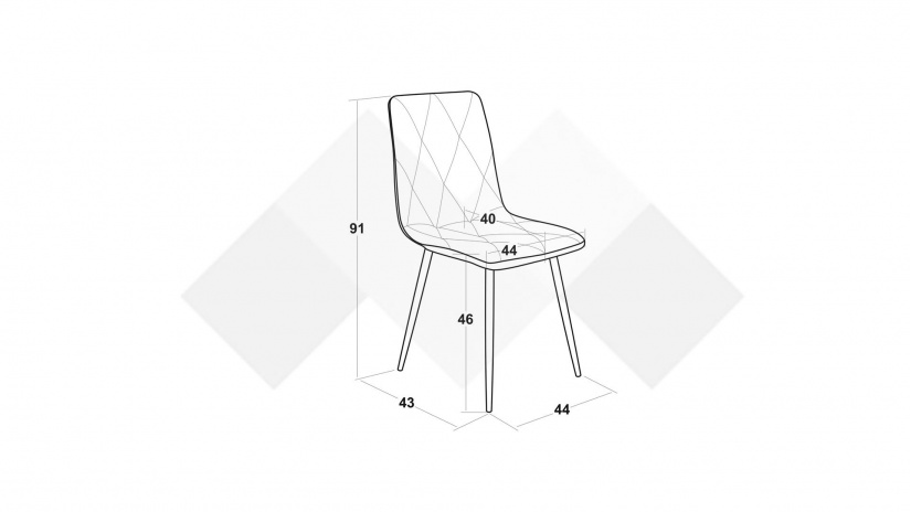 Трапезен стол Брикс черен - изглед 7 - МебелМаг Трапезен стол Брикс черен - изглед 7