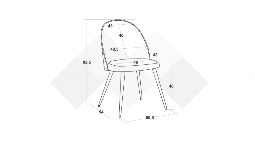 Трапезен стол Бруно сив - изглед 3 - МебелМаг Трапезен стол Бруно сив - изглед 3