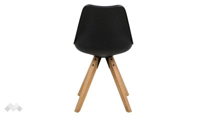 Трапезен стол Дима черен с дъб - изглед 5 - МебелМаг Трапезен стол Дима черен с дъб - изглед 5