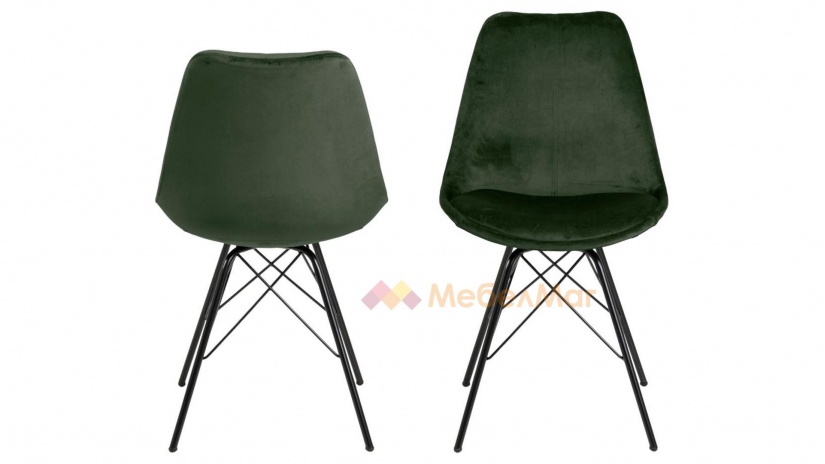 Трапезен стол Ерис зелен - изглед 2