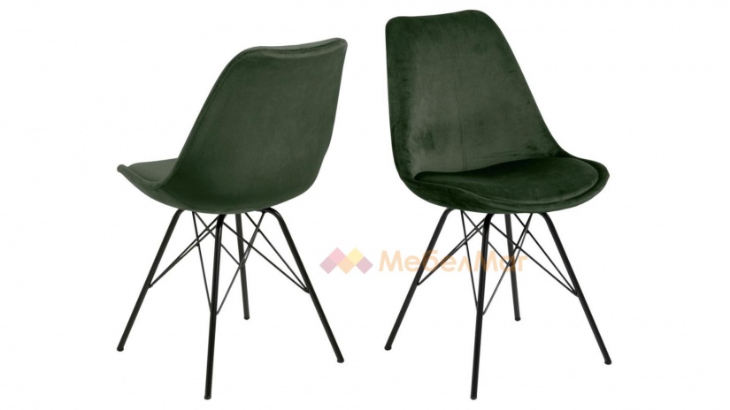 Трапезен стол Ерис зелен - изглед 1