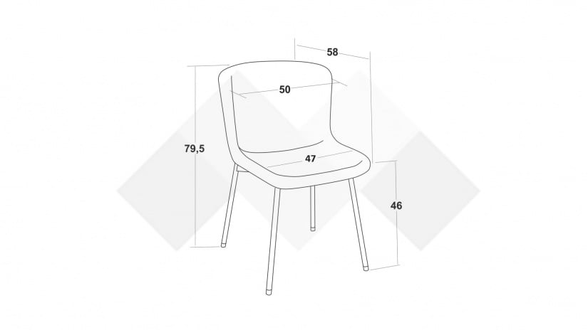 Трапезен стол Фран кафяв - изглед 9