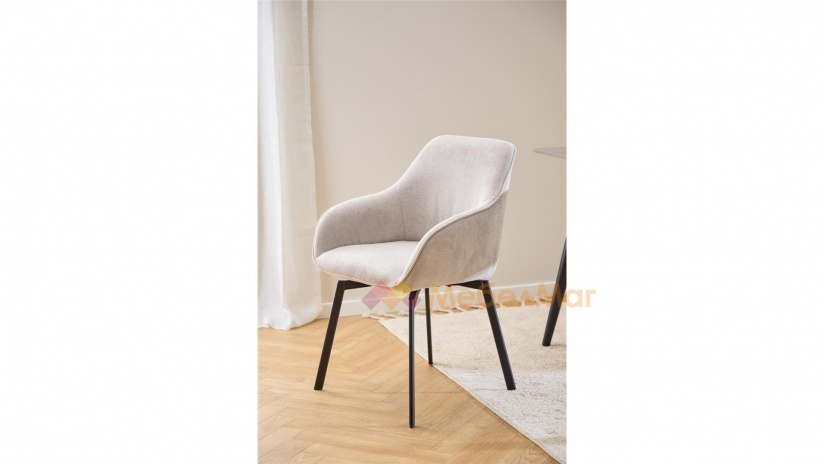 Трапезен стол Калеро бежов - изглед 4 - МебелМаг Трапезен стол Калеро бежов - изглед 4