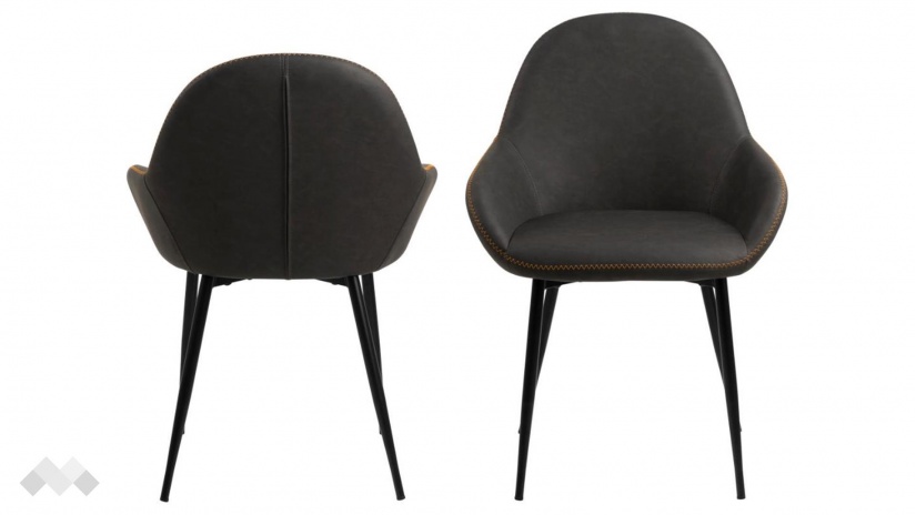 Трапезен стол Кандис тъмно сив - изглед 1 - МебелМаг Трапезен стол Кандис тъмно сив - изглед 1