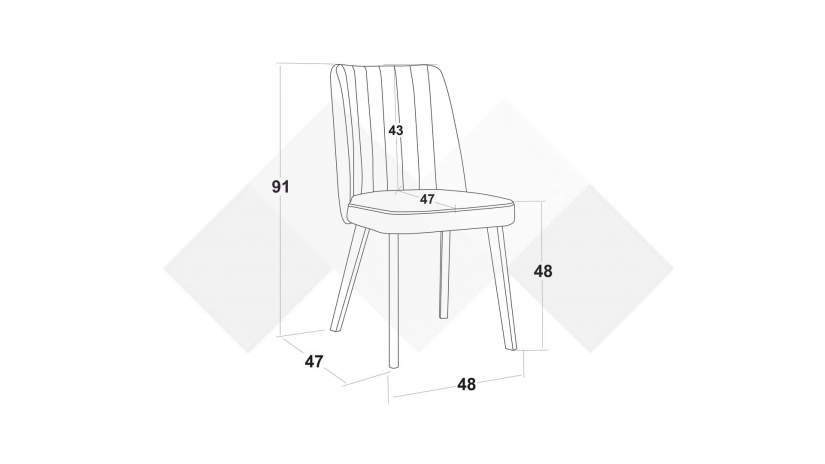 Трапезен стол Клариса кафяв - изглед 5 - МебелМаг Трапезен стол Клариса кафяв - изглед 5